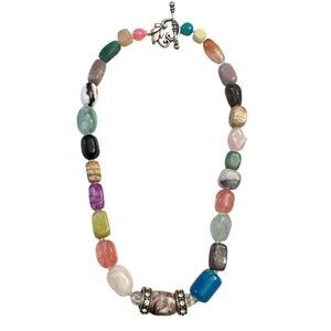 No Two Necklaces Alike Handmade Unique Cut Natural Genuine Gemstone Necklace 20”